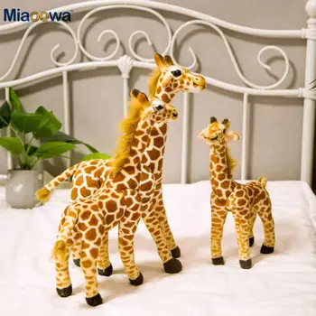 36-55cm Mielas Realiame Gyvenime, Žirafa, Pliušiniai Žaislai Vaikams Modeliavimas Elnias Gyvūnų Įdaryti Lėlės Vaikams Gimtadienio Dovana Puikus Namų Dekoro
