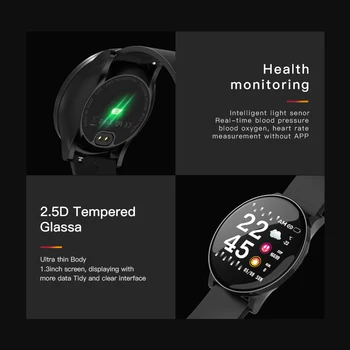 Naujausias Išmaniųjų Laikrodžių Vyrams, Moterims Širdies ritmo Monitorius Kraujo Spaudimas Fitness Tracker Smartwatch Sporto Laikrodžiai, Skirta 
