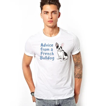 Prancūzų Buldogas Kawaii Spausdinti Baltos Spalvos Marškinėlius Vyrams, Atsitiktinis Juokinga Skyriuje Harajuku Estetinės T-Shirt Mados Derliaus Viršūnes Vyras