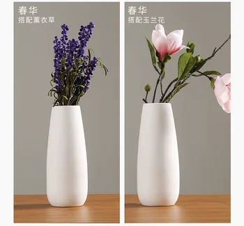 Kūrybos paprastas baltas gyvūnų vaza keramika namų puošybai mielas paprastas šiuolaikinės dekoratyvinės amatų namų puošybai