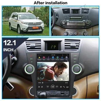 TOYOTA Highlander 2008 Android 9.0 PX6 automobilių player multimedia Auto car navigator stereo imtuvas, nemokamai DVD žemėlapis Galvos vienetas IPS