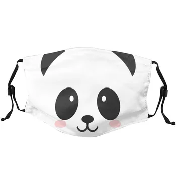 Plaunamas Ir Daugkartinio naudojimo Vaikas Veido Kaukė Su Filtrais, Mielas Panda Print Anti-dulkių Burną Kaukės Mascarilla Reutilizable Masque Tapabocas
