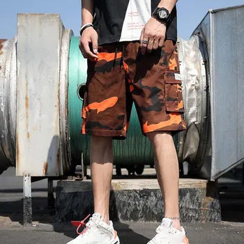 Vasaros Nauji vyriški trumpas Hip-Hop Šortai Streetwear Mens 