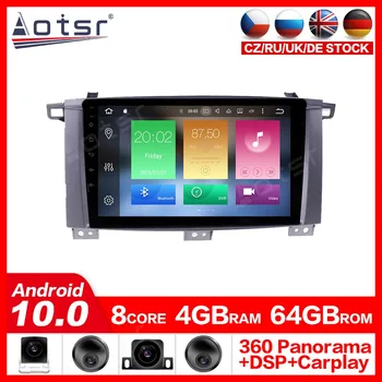 Dėl Land Cruiser LC100 (2002-2007 M.) PX6 4G+64GB Automobilio Radijo Multimedia Vaizdo Grotuvas, Navigacija, GPS Android 