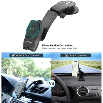 Yianerm Magnetinio QI Belaidis Kroviklis Automobilinis Telefono Laikiklis 10W Greitai Belaidžio Įkrovimo Stovas Skirtas iPhone Xs Max 8 Plius 