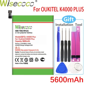 WISECOCO 5600mAh K4000 PLIUS Baterija Oukitel K4000 Plius Telefonas Aukštos kokybės Baterija+Sekimo Numerį