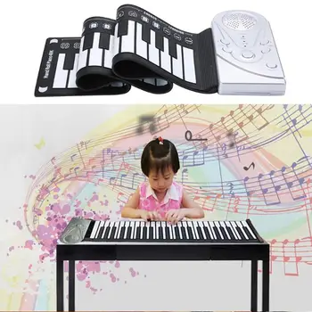 49 Klavišai Lanksti Silikoninė Suristi Fortepijonas Lankstymo Elektroninių Klaviatūra Vaikams Studentų Muzikos Instrumentas