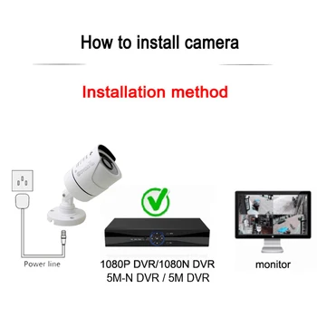 HAINAUT kamera 5MP 4MP 1080P 720P Patalpų, Namų Apsaugos Kamera Su 24pcs IR Led Vizija 