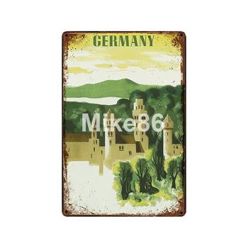 [ Mike86 ] Suomijoje, OLANDIJOJE, Ispanijoje, Vokietijoje, ITALIJOJE, Airijoje Metalo Pasirašyti Vintage Retro Geležies Tapybos Kelionės plakatus 20*30 CM, LT-1944 m.