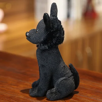Naujas 1pc 22cm Mielas Pliušinis Juodas Šuns Žaislai, Įdaryti Gyvūnų Lėlės Šuo Pliušinis Žaislas Kawaii Doft Žaislai Vaikams Šiuo