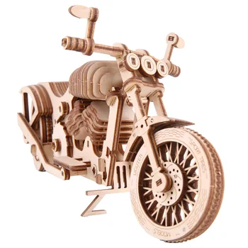 3D Medinė Dėlionė Modelio Motociklo 