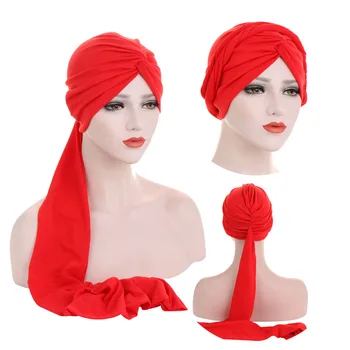 Vientisos spalvos arabų apvyniokite galvą vidinis hijabs musulmonų šukuosena hijab underscarf kepurės kaktos kryžiaus nešioti turbaną variklio dangčio