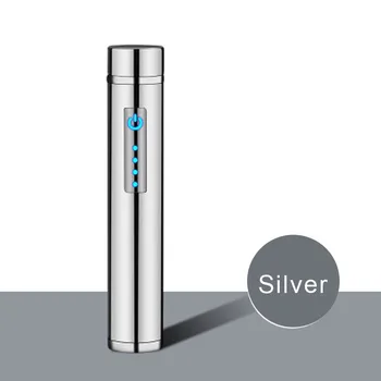 Mini Nešiojamas Cilindro formos Dvigubo Kampo Lengvesni USB Įkrovimo Lengvesni Kūrybinė Asmenybė Vėjo Metalo Cigarečių žiebtuvėliai