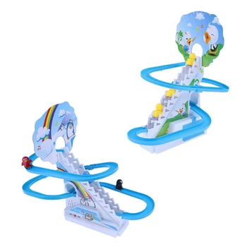 Plastiko Elektros Mažas Pingvinas Aukštėjimas Laiptų Kelio Žaislai su Šviesos Muzika, Gimtadienio, Kalėdų Dovana Vaikams, Kūdikių Žaislai Vaikams