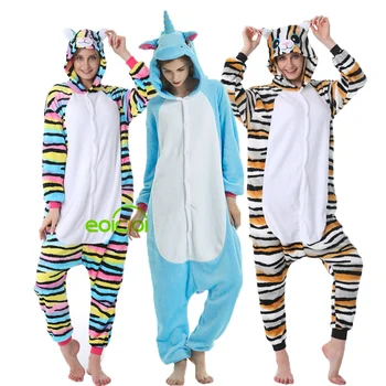 Nustatyti Kigurumi Moterų Pižama Gyvūnų Panda Vienaragis Vaikai Pižama Mergaitėms Berniukų Drabužiai Homewear Žiemos Pižamos Sleepwear Onesies