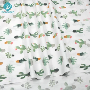 Žalias Kaktusas Lapai kropkowany Atspausdinti Medvilnės Audinio Metrų Suknelės, Pagalvėlės, Antklodė, Siuvimo Audiniai paklode Tekstilės