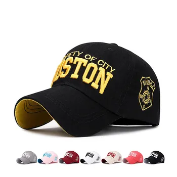 2020 Mados BOSTONO siuvinėjimo kepuraičių Bostono Hip-Hop Kaulų Vyrų Moterų Uždarų Gorras Įrengtas snapback Skrybėlę