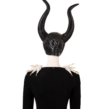 Ponia Blogio Maleficent Cosplay Kostiumų Angelina Jolie Kostiumai Sparno galvos Apdangalai Helovinas Drabužiai, galvos Apdangalai, Custome Made