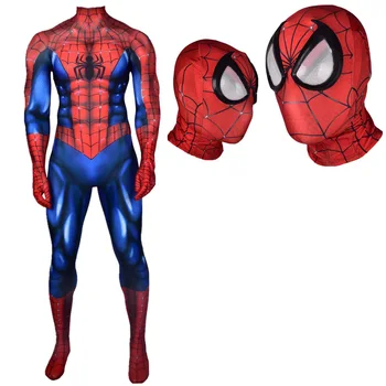 Vyrų/Moterų/Vaikų Peter Parker Cosplay Kostiumų raumenų Zentai Helovinas Kostiumas SuperHero Bodysuit Jumpsuit Plaukimo Kostiumai