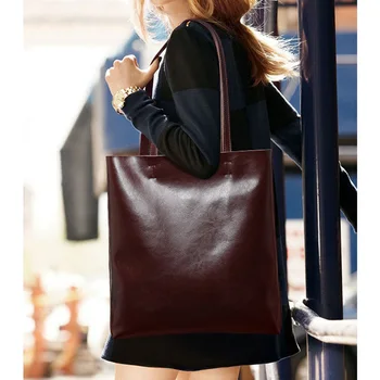 Derliaus Nekilnojamojo Natūralios Odos Rankinės Didelis Moterų Rankinės Moterų Shopper Hangbags Aukštos Kokybės Biuro Ponios Pečių Krepšiai 2019