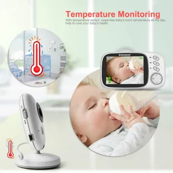 VB603 Video Baby Monitor 2.4 G Bevielio Su 3.2 Colių LCD 2 Garso Kalbėti Naktinio Matymo Priežiūros Saugumo Kameros Aukle