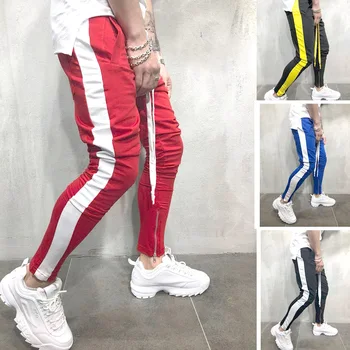 2019 Streetwear Sweatpants Priežastinis Sportinės Kelnės Vyrams Tracksuit Juoda Balta vyriški Hip-Hop Sweatpants Kelnės Vyrams Poilsiu