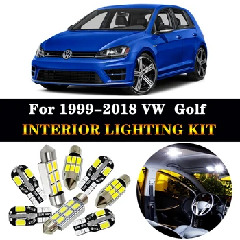 Balta Klaidų, Automobilių Reikmenys, Interjeras, LED elektros Lemputes Paketo Komplektas 1999-2018 VW Golfo 4 5 6 7 MK4 MK5 MK6 MK7