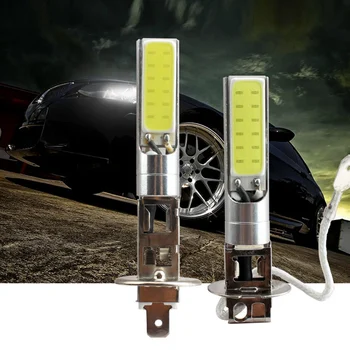 2vnt H1 H3 COB LED Automobilių Žibintai Tolimosios Šviesos Žibinto Lemputė Balta 6000K Automobilių Super Šviesus Auto Automobilio Apšvietimo Žibintai
