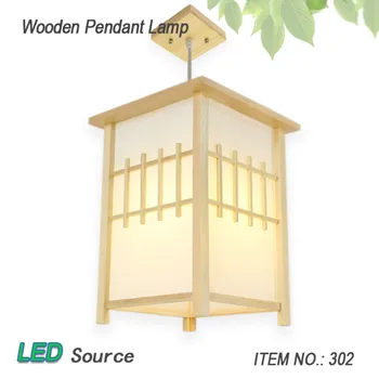 Derliaus pakabukas šviesos Ąžuolo Medienos Retro lempa LED Japonija stiliaus tatamio medienos avikailio Atspalvį kabinti šviesos restoranas, Kambarių Eilėje
