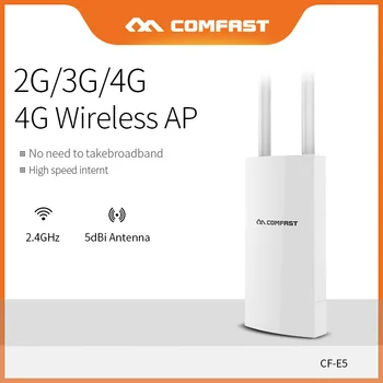 COMFAST 4G LTE Wireless AP Wifi Router Didelės Spartos su WAN/LAN Prievadas 4G+2.4 Ghz WIFI Aprėpties Bazinės Stoties AP Su Sim Kortelė CF-E5