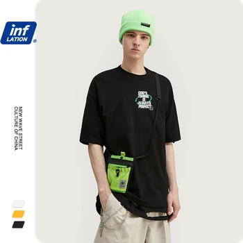 INFLIACIJA Vasaros Hip-Hop Marškinėlius Vyrų Medvilnės O-kaklo trumpomis Rankovėmis Spausdinti Hip-Hop Vyrų marškinėliai Unisex Naujovė Reguliariai Tshirts 1087S20