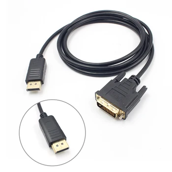 1 vnt 6FT 1,8 M Display Port DP Male DVI-D Male Adapter Cable Core Laido Naujausias Kompiuteriniai Kabeliai Jungtys