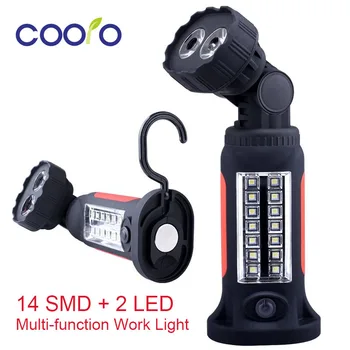 Nešiojamų LED Darbo Šviesos Kempingas Šviesos diodų (LED Blykstė, Auto, Namų, Medžioklės, ekstremalioms Situacijoms su 360 Laipsnių Besisukantis Kabinti Kablys
