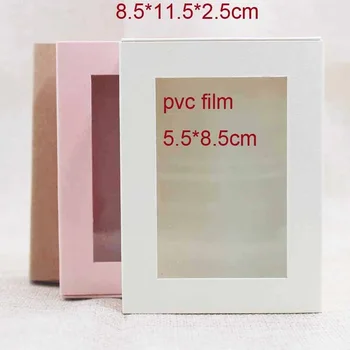 Didmeninė pakabukas su auskaru /žiedas nustatyti display & pakavimo lango lauke,rožinės/smėlio spalvos/kraft/juoda/balta papuošalų rinkinys pakavimo dėžutė 30pcs