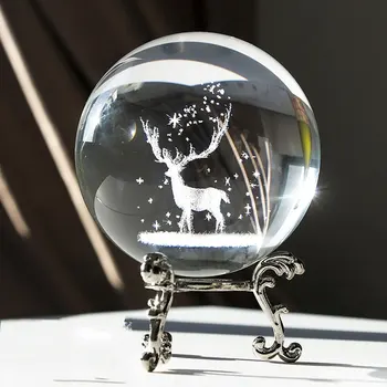 60mm Fotografijos Kristalų Round Crystal Ball Feng Shui Aišku, Spalvų Magija Gamtos Stiklo Rutuliai Namų Vestuvių Kalėdų Dekoro