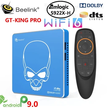 Beelink GT-KING PRO Amlogic S922X-H Smart Android 9.0 TV Box 4GB DDR4 64GB ROM Dolby DTS Garso Klausytis 4K HD Hi-Fi Media Player