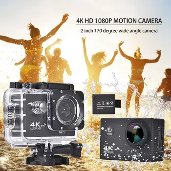 4K Ultra HD 1080P Veiksmo Kamera, 2 Colių 170 Laipsnių Plataus Kampo Vandeniui 12MP Kamera, WiFi Vaizdo Įrašymo Kameros, Cam Sportas