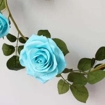 180cm Dirbtinių Rožių Gėlių Ivy Vynuogių Vestuvių Dekoro Nekilnojamojo Touch Šilko Gėlės String Su Lapais Namų Kabo Dekoro Garliava