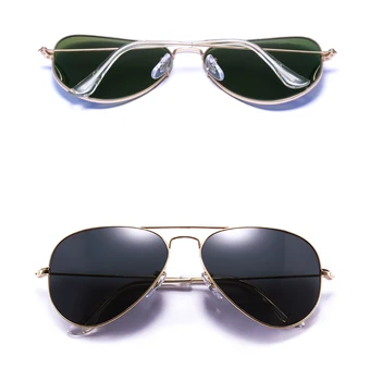 Aukščiausios kokybės Stiklo objektyvas klasikiniai Akiniai 3025 pilotas moterys vyrai prabangos prekės ženklo dizainas saulės akiniai vairavimo oculos de sol akiniai