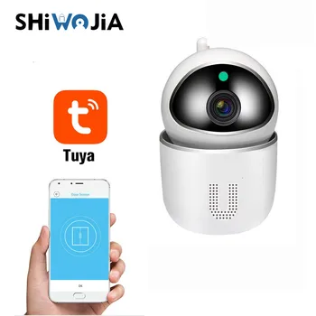 SHIWOJIA Tuya 1080P Cloud IP Kameros Kūdikio stebėjimo Belaidžio Wifi Namų Apsaugos Kamera, Auto sekimas Stebėjimo kamerų Du Garso