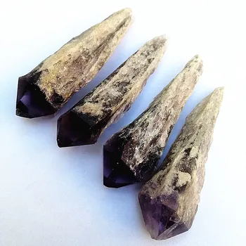 1Pcs Natūralus ametistas originalus akmens papuošalai skeptrą ametistas stuburą kristalų rūdos vilnos egzempliorių gijimas energijos akmuo