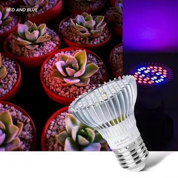 E14 Augalų Lempos LED Full spectrum E27 Augti Šviesos 30W 50W 80W Augimą LĖMĖ Šiltnamio efektą sukeliančių Apšvietimas 18W 28W LED Lemputės Daigų Fito Lempos
