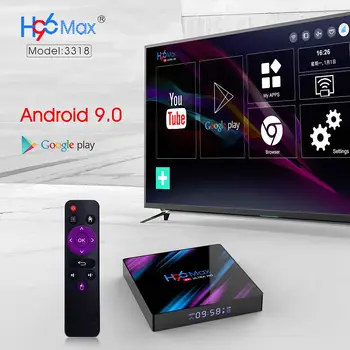 PULIERDE 4GB 64GB Android 9.0 TV Box Rockchip RK3318 4K Smart TV Box 2.4 Ghz, 5 ghz Wifi Bluetooth4.0 Media Player 