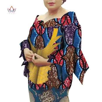 Afrikos Drabužių Dashiki Afrikos Marškinėliai Moterims heidi bazin Riche Ankara Spausdinimo 3 Ketvirtis Rankovėmis Marškinėliai Viršuje Moterų Priežastinis Šalies WY6407