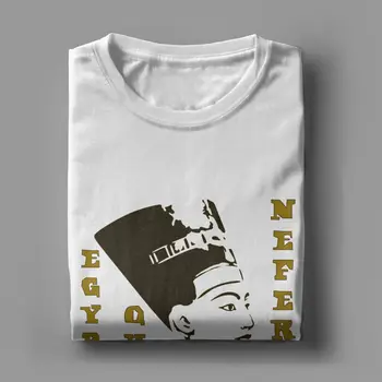 Vyriški T-Shirt Egipto Karalienės Nefertitės Naujovė Tees Trumpas Rankovės Senovės Egipto Mitologijos Marškinėliai Įgulos Kaklo Drabužiai Plius Dydis