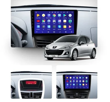 Android10 GPS Navigacijos dvd automobilinis grotuvas 128gb Už Peugeot 207 2006 2007 2008 -auto radijas stereo galvos vienetas statyti carplay
