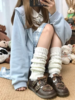 Japonija Stiliaus Cute Girl Lolita JK Vienodas Kojines Japonų Mokyklos Prarasti Kojinės Kawaii Kailio Kamuolys Šiltas Vilnonis Mielas Gyvūnų