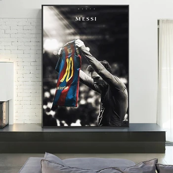 Abstrakti Futbolo Žvaigždė Karalius Messi Akvarelė Plakatas Spaudinių Drobės Tapybos Sienos Menas Nuotraukas, Namų Puošybai Cuadros