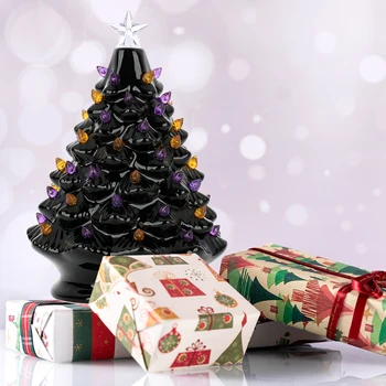Naujas Kalėdų Mini Keramikos, Medžio Šventinė Kalėdų Eglutė Dekoras Derliaus Darbastalio Apdaila Žiemos Medžių Šventės Šalies Prekių