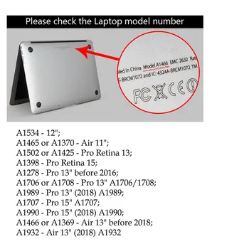 Marmuro Atveju, Macbook Air 13 inch A1466 A1369 Blizgučiai Aišku, Sunku, Nešiojamas Apima Apple Mac book 13.3